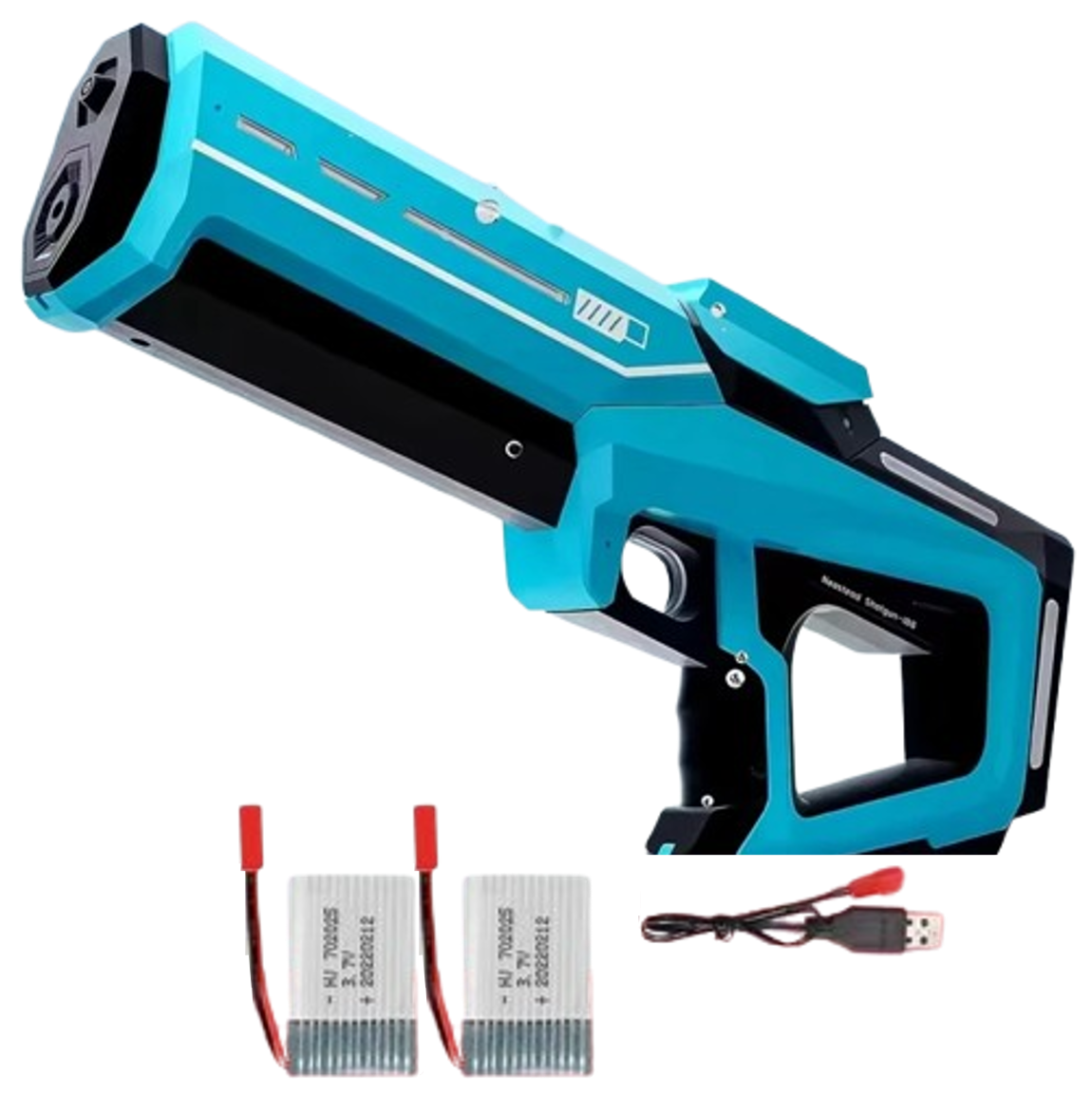 pistolet a eau electrique bleu 2 batteries