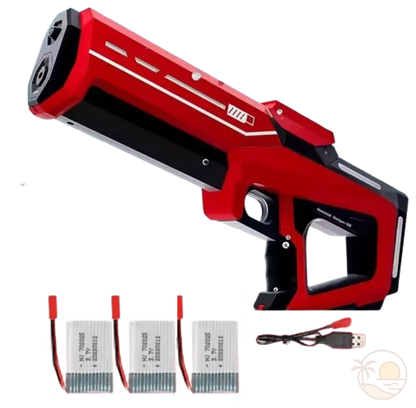 pistolet a eau electrique rouge 3 batteries