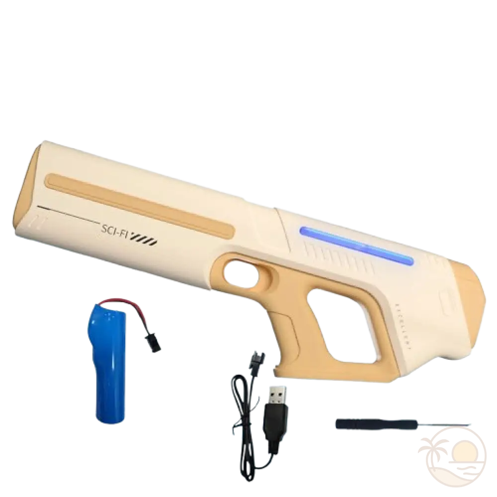 pistolet electrique a eau - beige - 1 batterie