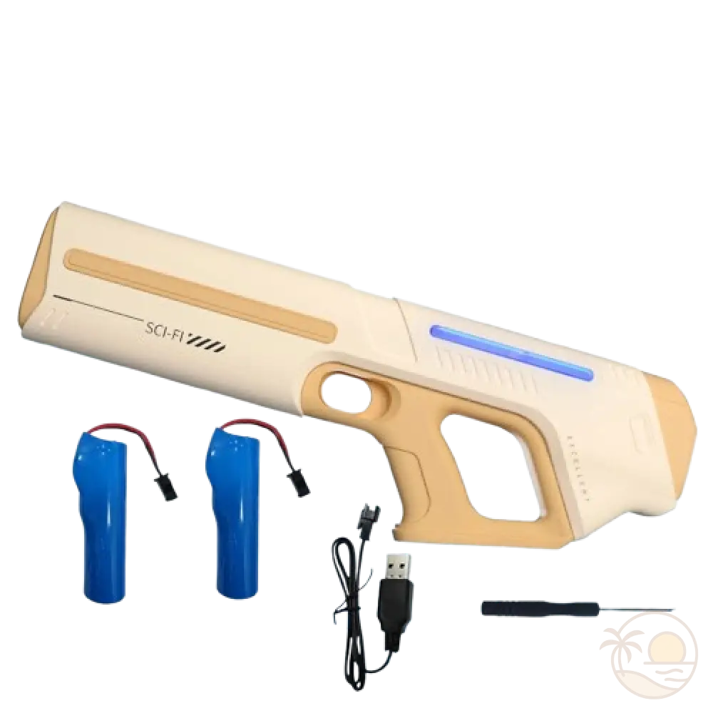 pistolet electrique a eau - beige - 2 batteries