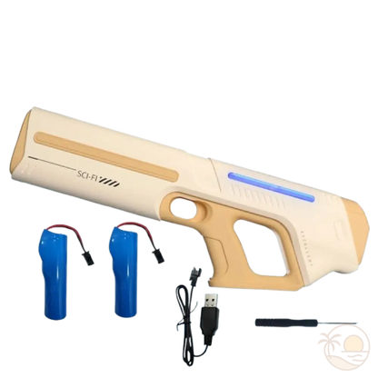 pistolet electrique a eau - beige - 2 batteries