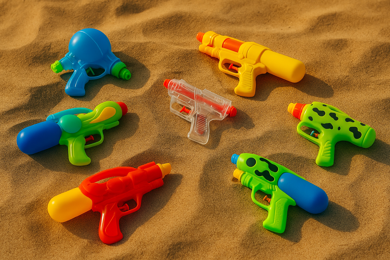 pistolets a eau et sable