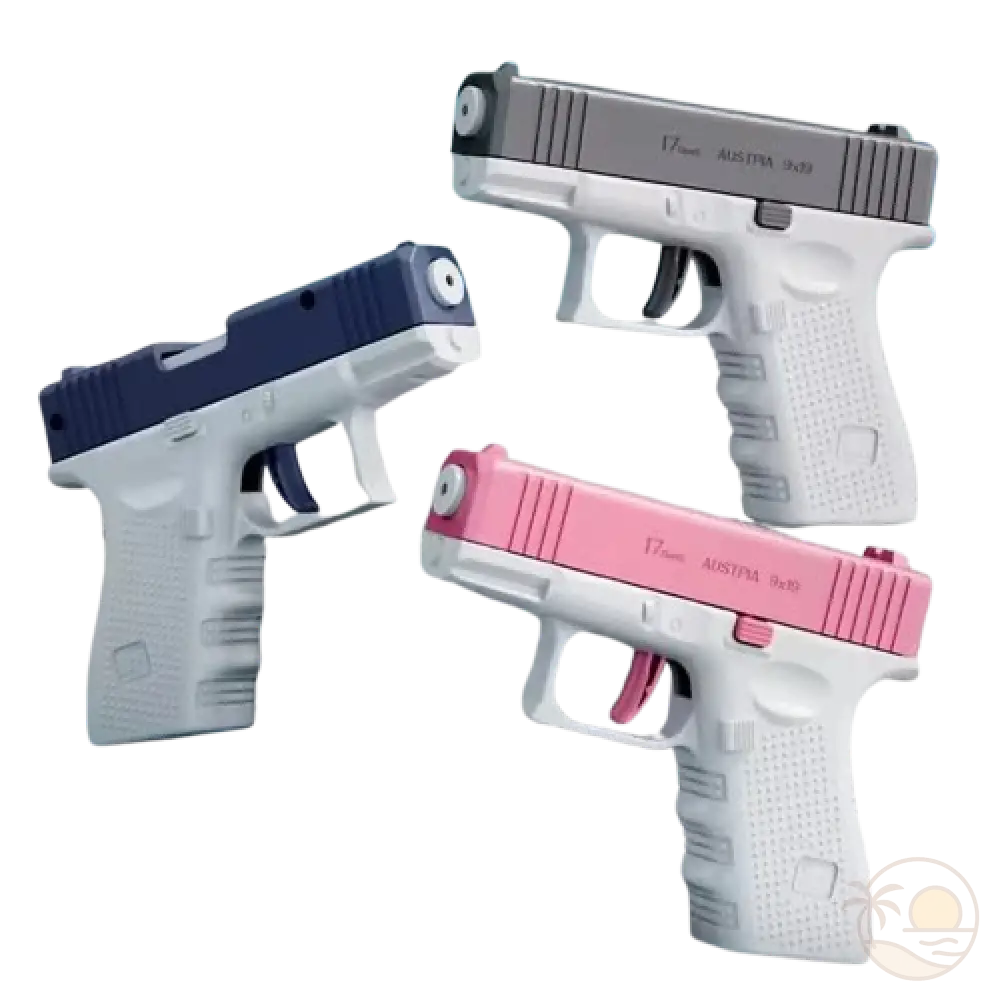 pistolets a eau glocks - gris bleu rose