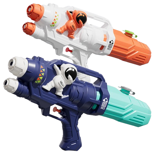 pistolets a eau puissants orange bleu