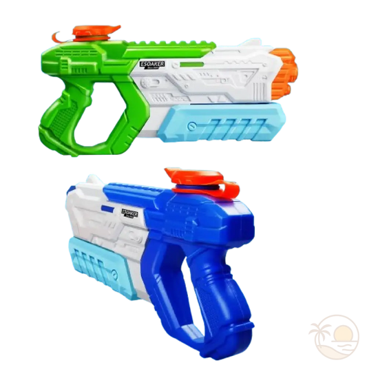 pistolets a eau vert bleu