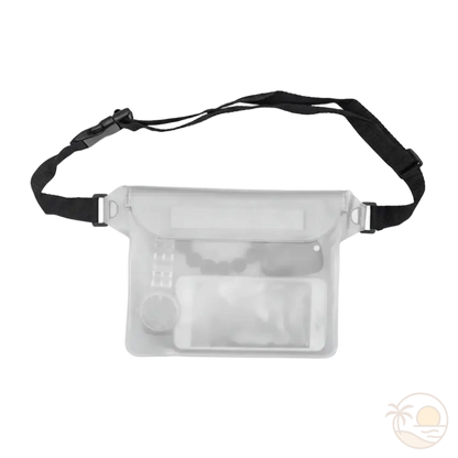 pochette de plage transparente blanc