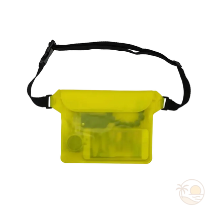 pochette de plage transparente jaune