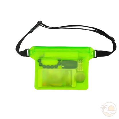 pochette de plage transparente vert