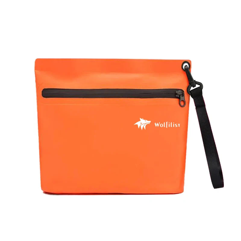 pochette hermetique plage orange