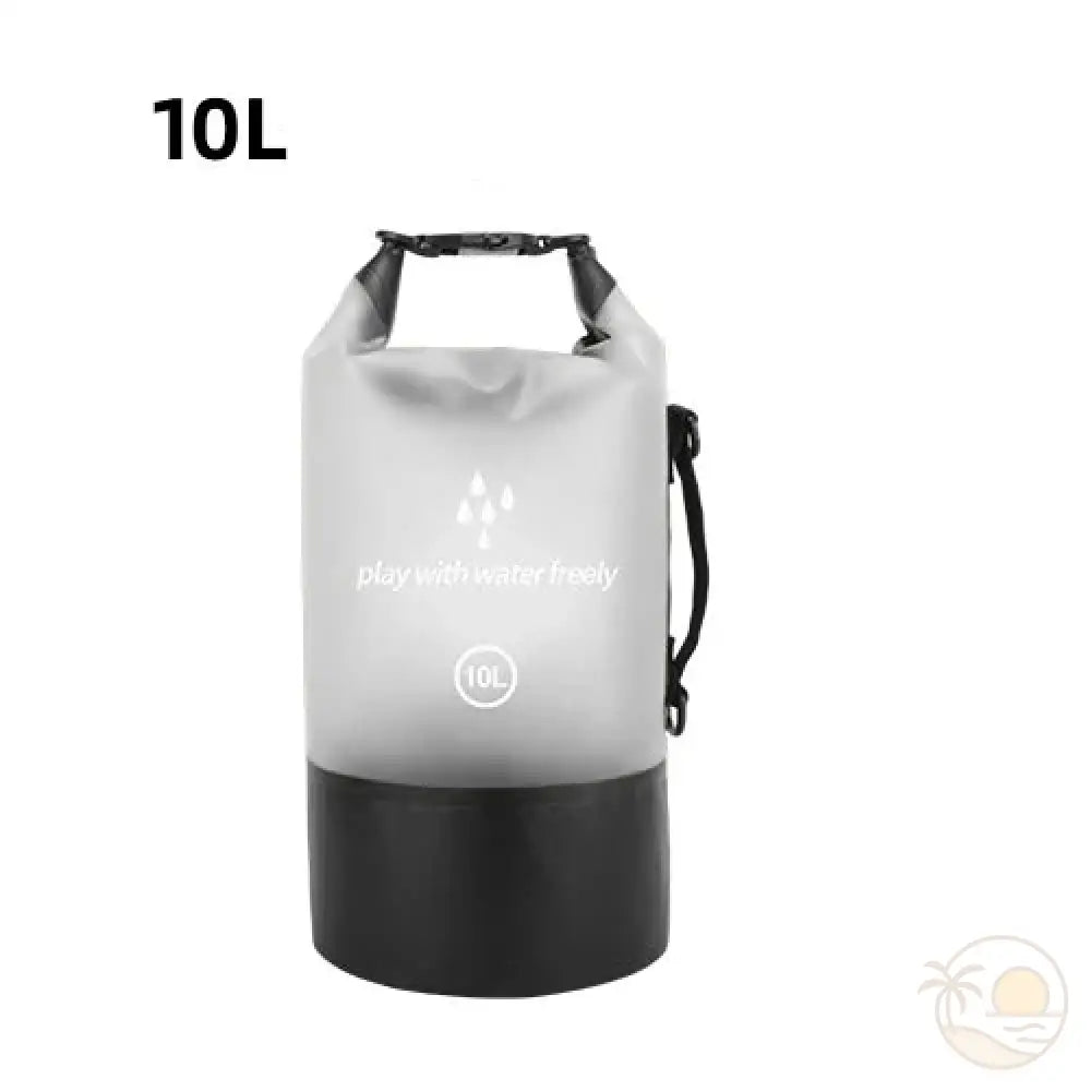 pochette plage etanche blanc 10 L