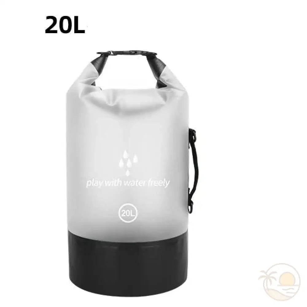 pochette plage etanche blanc 20 L