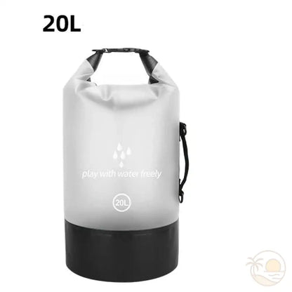 pochette plage etanche blanc 20 L