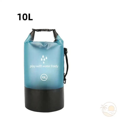 pochette plage etanche bleu 10 L