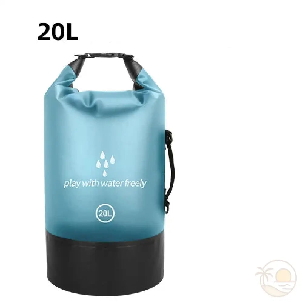 pochette plage etanche bleu 20 L