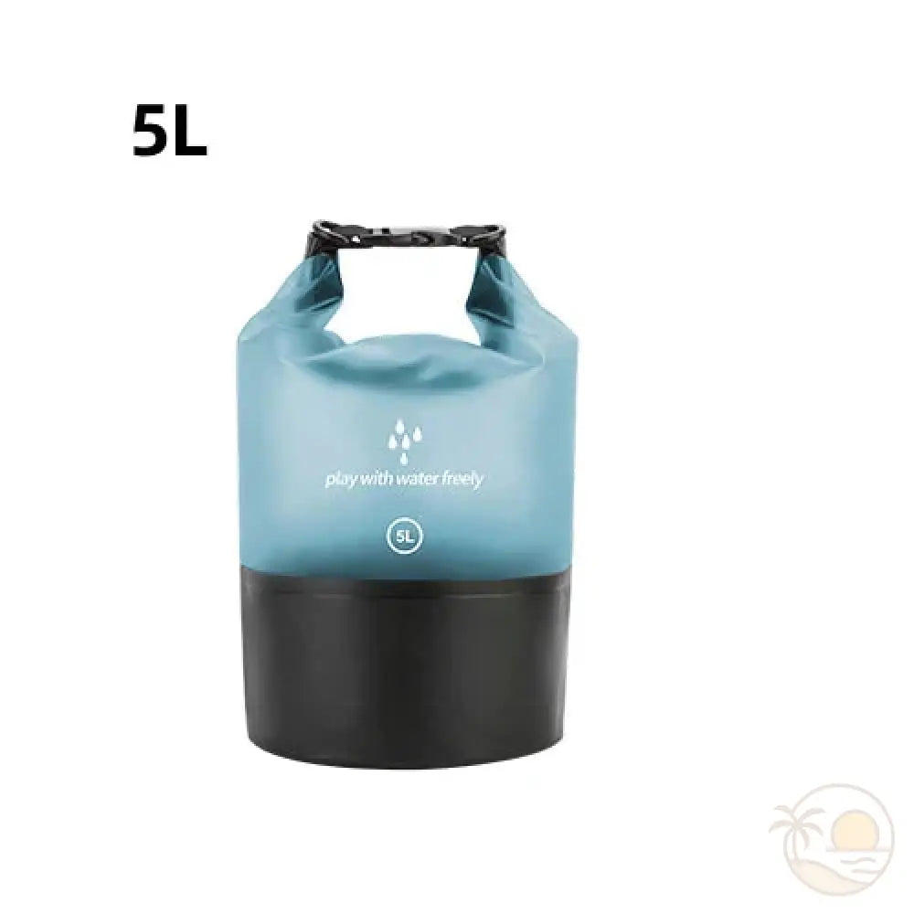 pochette plage etanche bleu 5 L