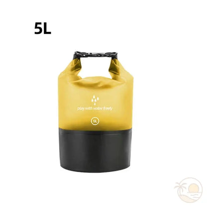 pochette plage etanche jaune 5 L