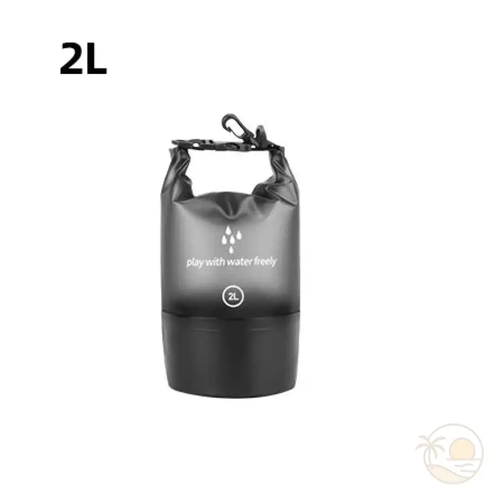 pochette plage etanche noir 2 L