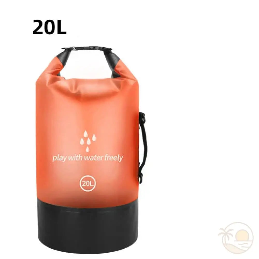 pochette plage etanche orange 20 L