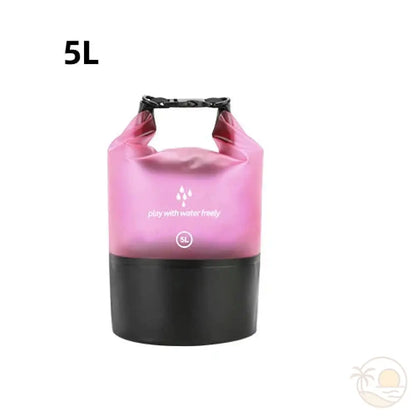 pochette plage etanche rose 5 L