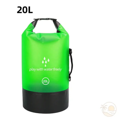 pochette plage etanche vert vif 20 L