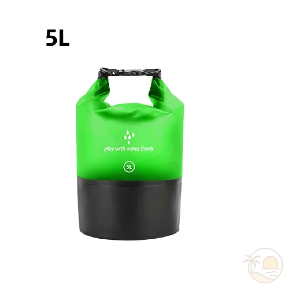 pochette plage etanche vert vif 5 L