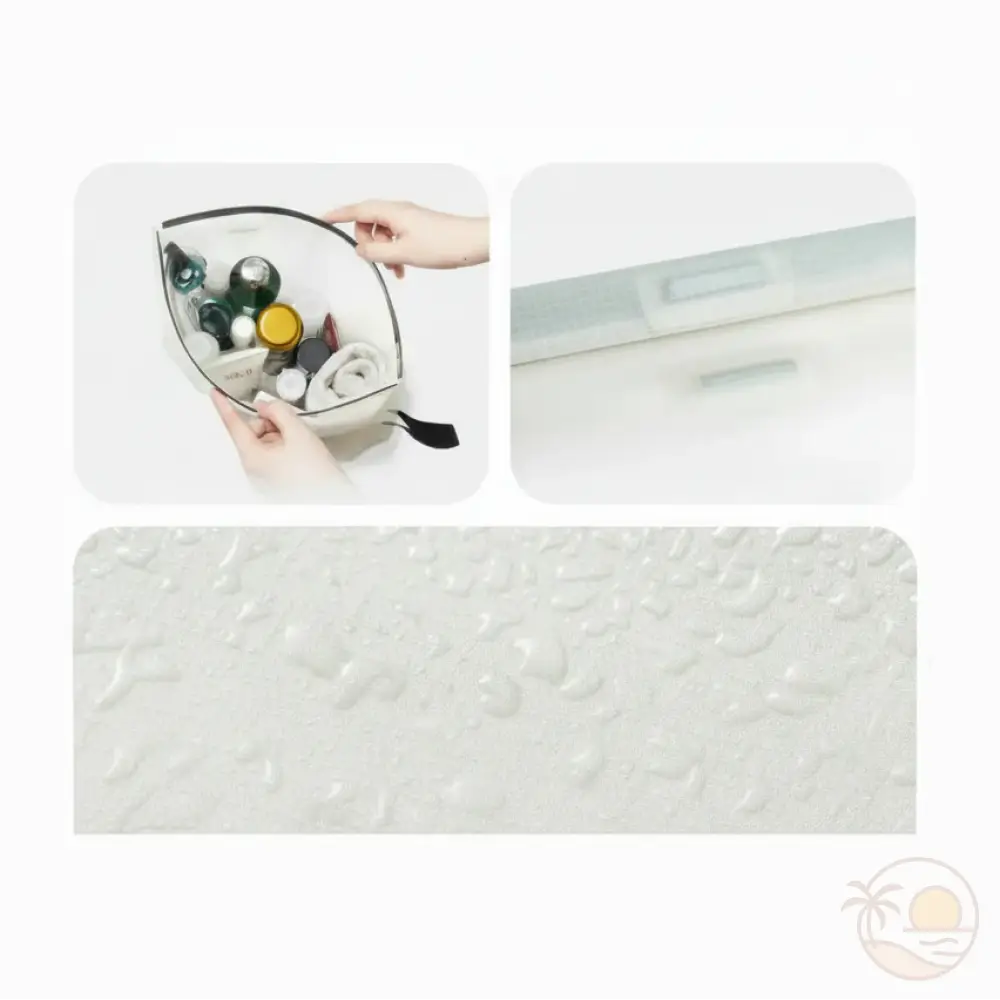 pochette pour la plage blanc caracteristiques