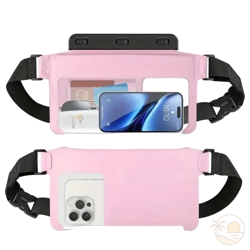 pochette protection telephone plage rose