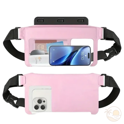 pochette protection telephone plage rose