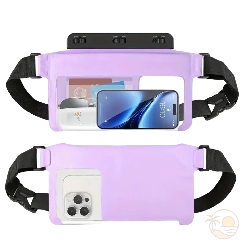 pochette protection telephone plage violet