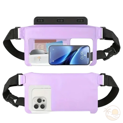 pochette protection telephone plage violet