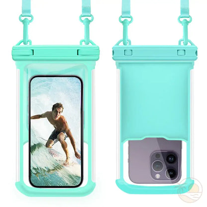 pochette telephone plage vert