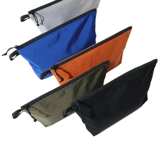 pochettes de plage beige bleu orange vert noir