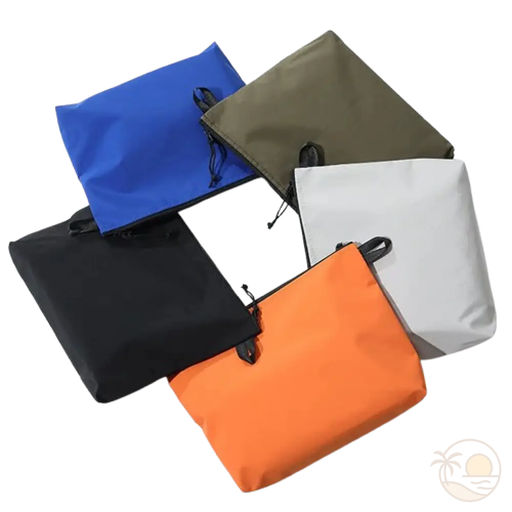 pochettes de plage bleu vert beige orange noir