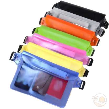 pochettes de plage transparentes bleu jaune rose vert orange blanc noir