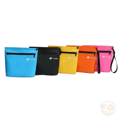 pochettes hermetiques plage bleu noir jaune orange rose