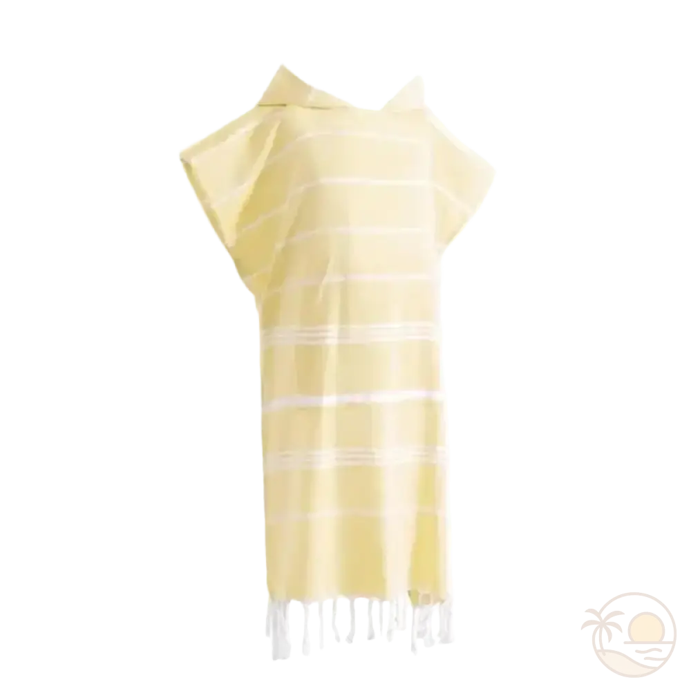 poncho de bain plage jaune
