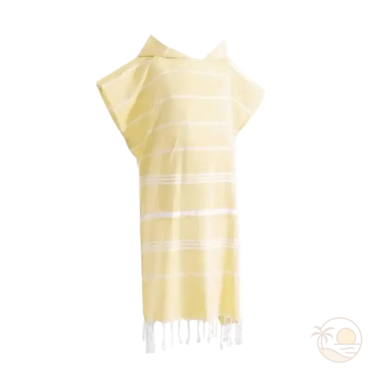 poncho de bain plage jaune