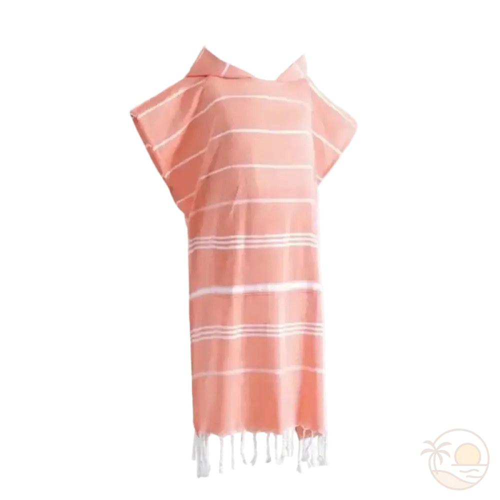 poncho de bain plage orange