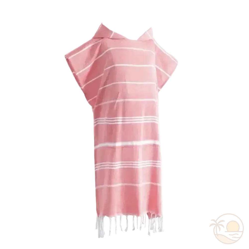 poncho de bain plage rouge