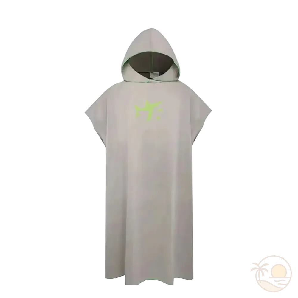 poncho de plage adulte surf gris