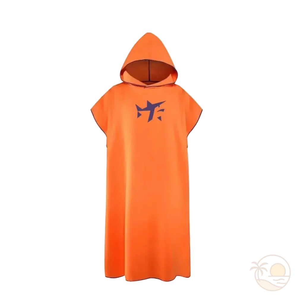poncho de plage adulte surf orange
