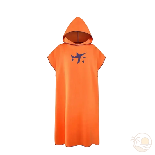 poncho de plage adulte surf orange