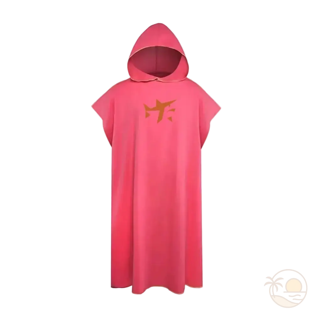 poncho de plage adulte surf rouge