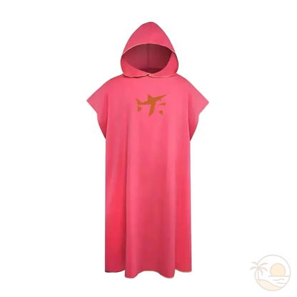 poncho de plage adulte surf rouge