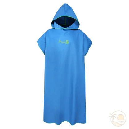 poncho de plage bleu