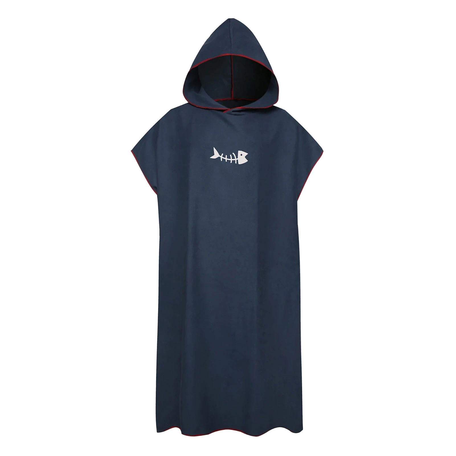 poncho de plage bleu marine