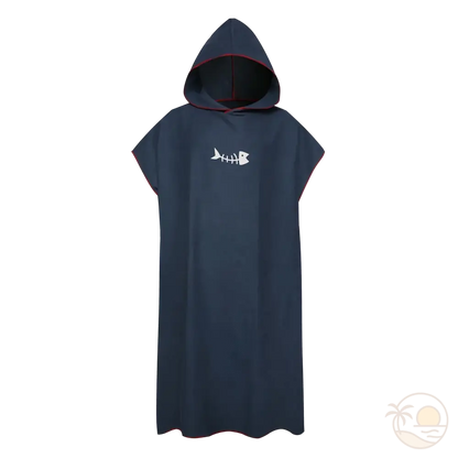 poncho de plage bleu marine