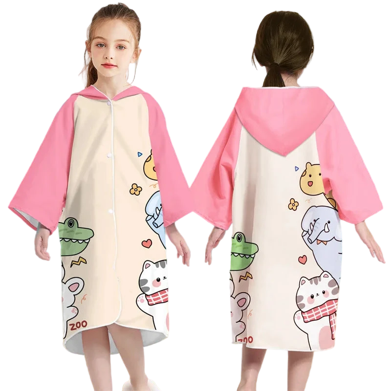 poncho de plage enfant animaux