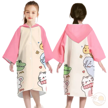 poncho de plage enfant animaux