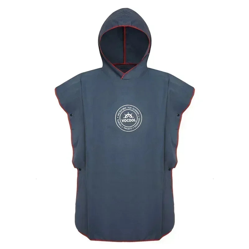 poncho de plage enfant bleu marine